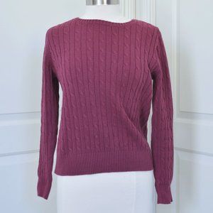 BOGO!!! St. John's Bay Cable Knit Maroon Sweater, L